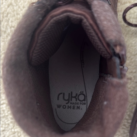 Ryka Brown Lace Up Boots with Suede Finish - Picture 3 of 6